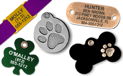 Pet ID Tags in Stainless, Plastic 