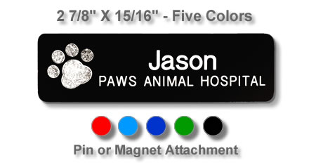 Full-Color Veterinary Magnetic Business Cards - Three Paws